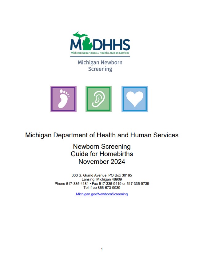 Image of Newborn Screening Guide for Homebirths