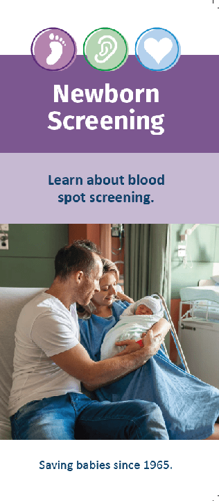 Front cover of Michigan Newborn Screening brochure
