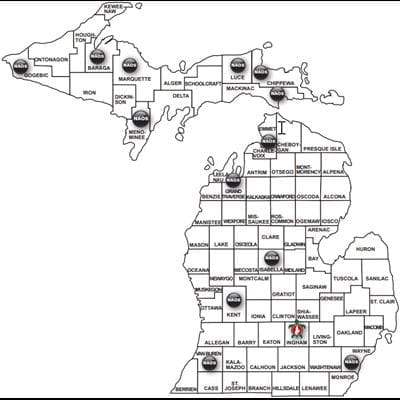 Map of Michigan