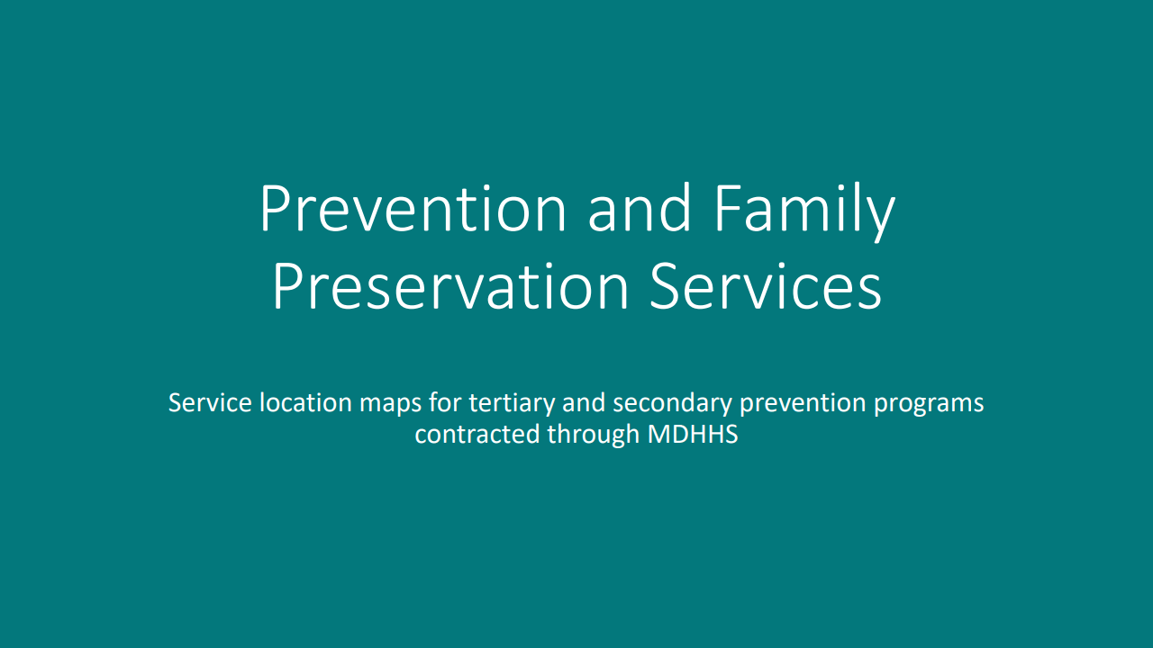 Prevention and Family Preservation Services Map