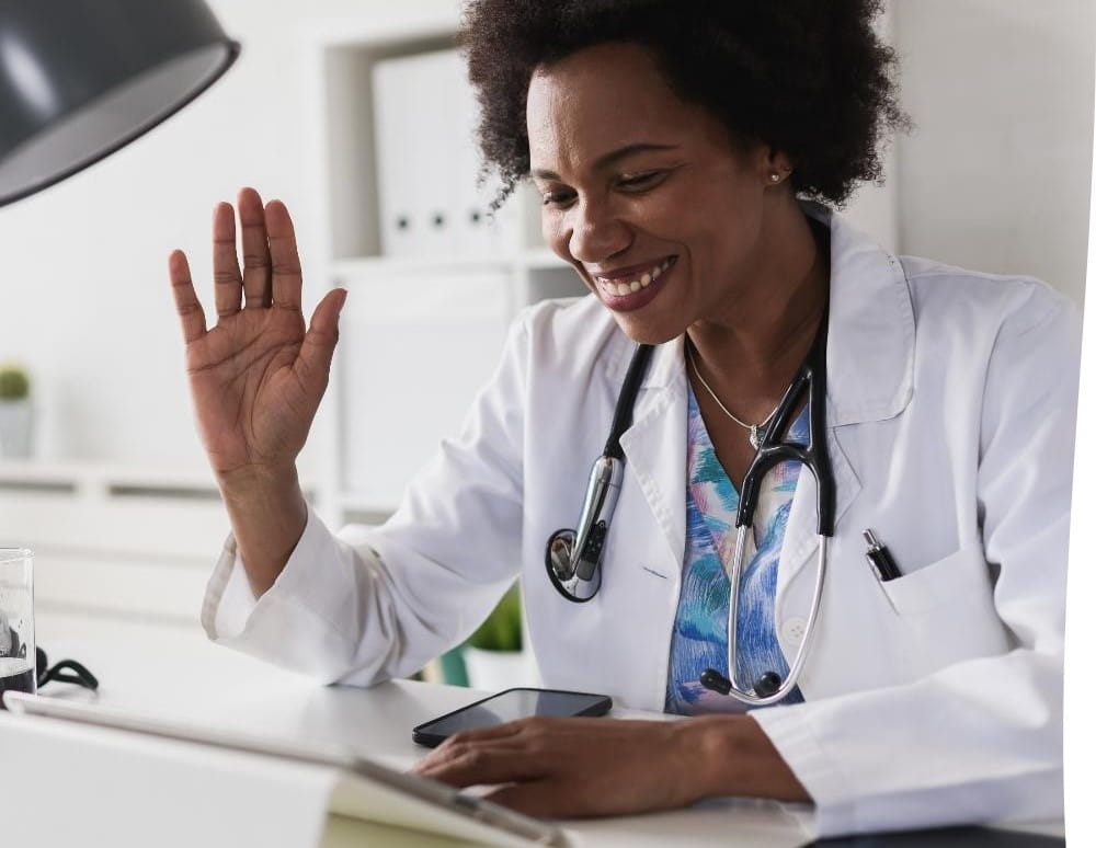 doctor on video call