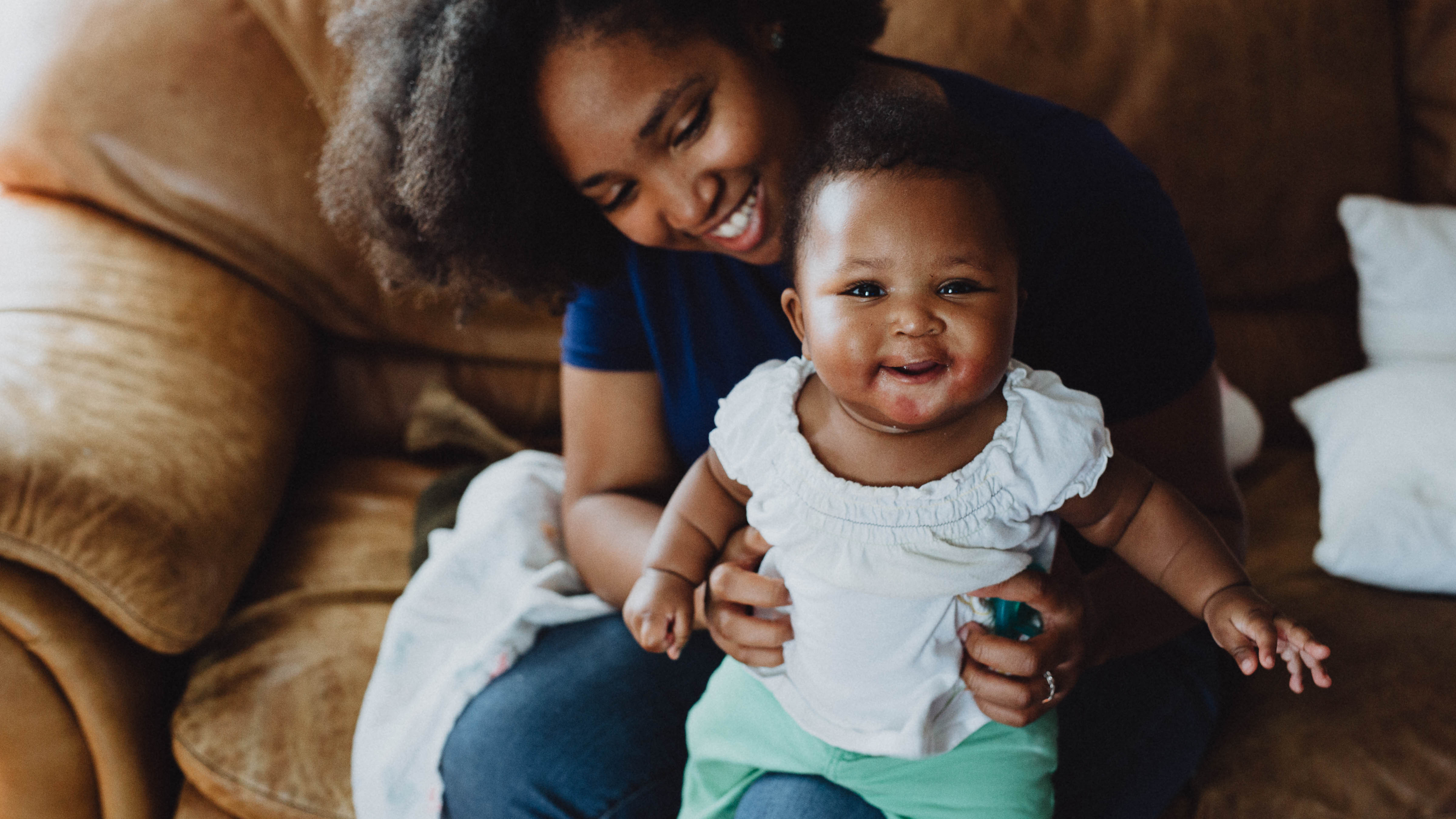 Woman with Baby on Lap