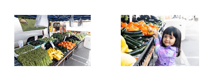 Fresh fruits and vegetables