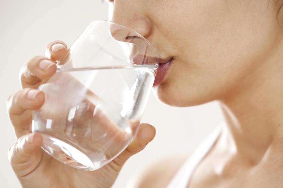 Woman drinking water