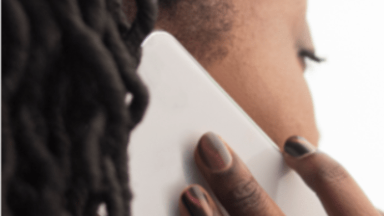 Woman talking on phone