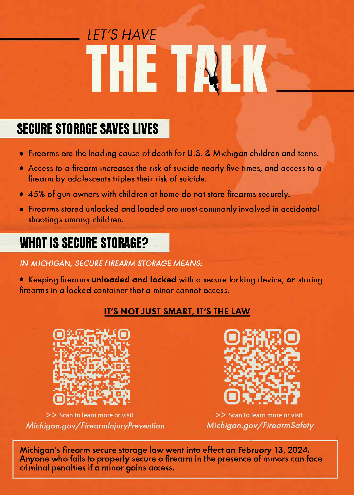 Let's have the talk secure gun storage flyer