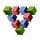 Image of Colored Blox Arranged In a Triangle Shape