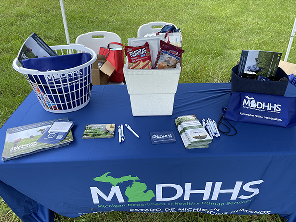 MDHHS Booth at the Buurma Farmworker Appreciation Event 7-15-23