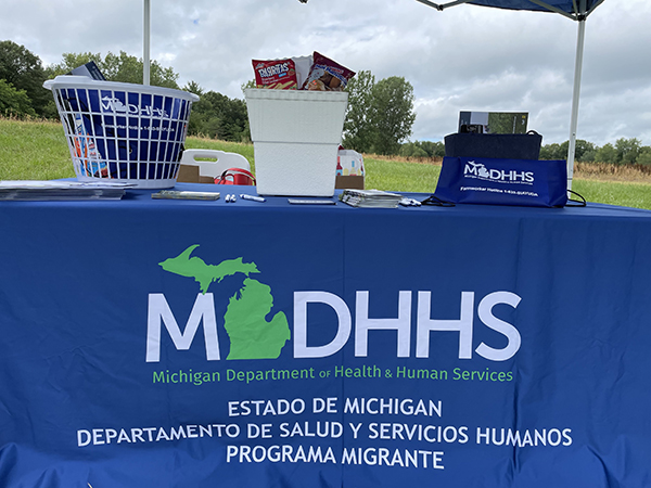 MDHHS Booth at the Buurma Farmworker Appreciation Event 7-15-23