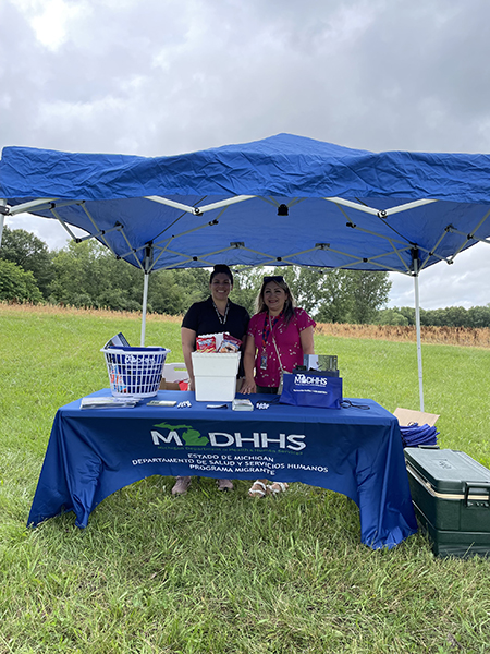 Breanna Fitzpatrick and Jo Estrada-Guerra at the Buurma Farmworker Appreciation  Event on 7-15-23