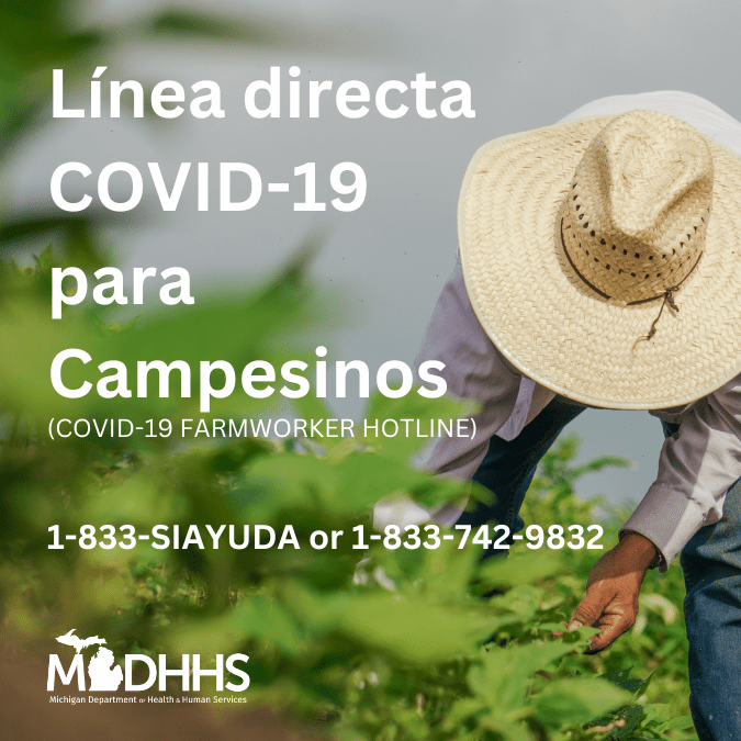 MDHHS Farmworker Hotline graphic 1-833-742-9832
