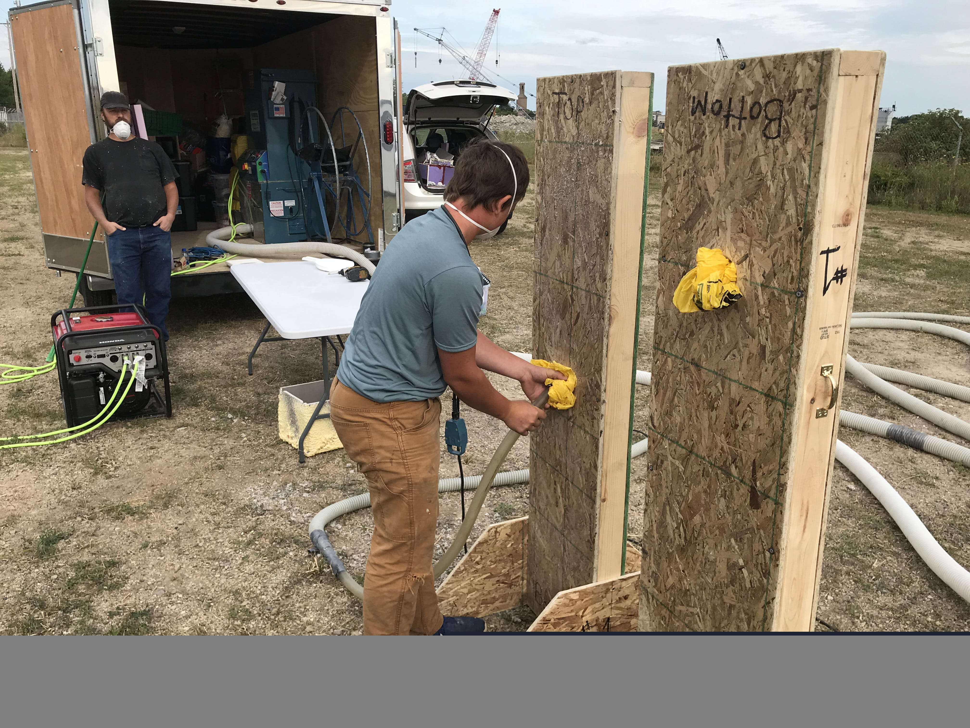 Insulating wall props during dense pack training