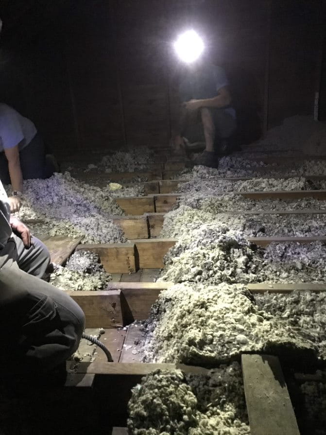 Identifying areas for air sealing in attic