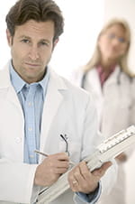Doctor writing