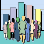 People Bar Graph Icon