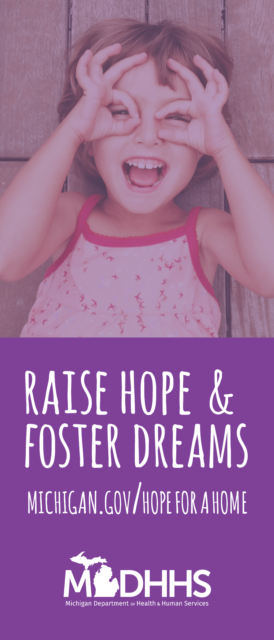 Foster Care Bookmark Girl