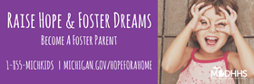 FosterCare Banner inset with Girl