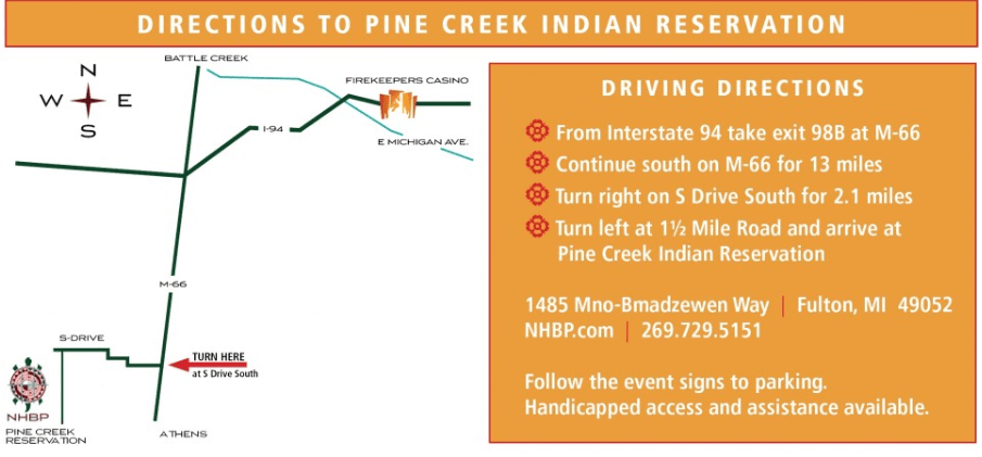 Pine Creek Indian Reservation Directions Image