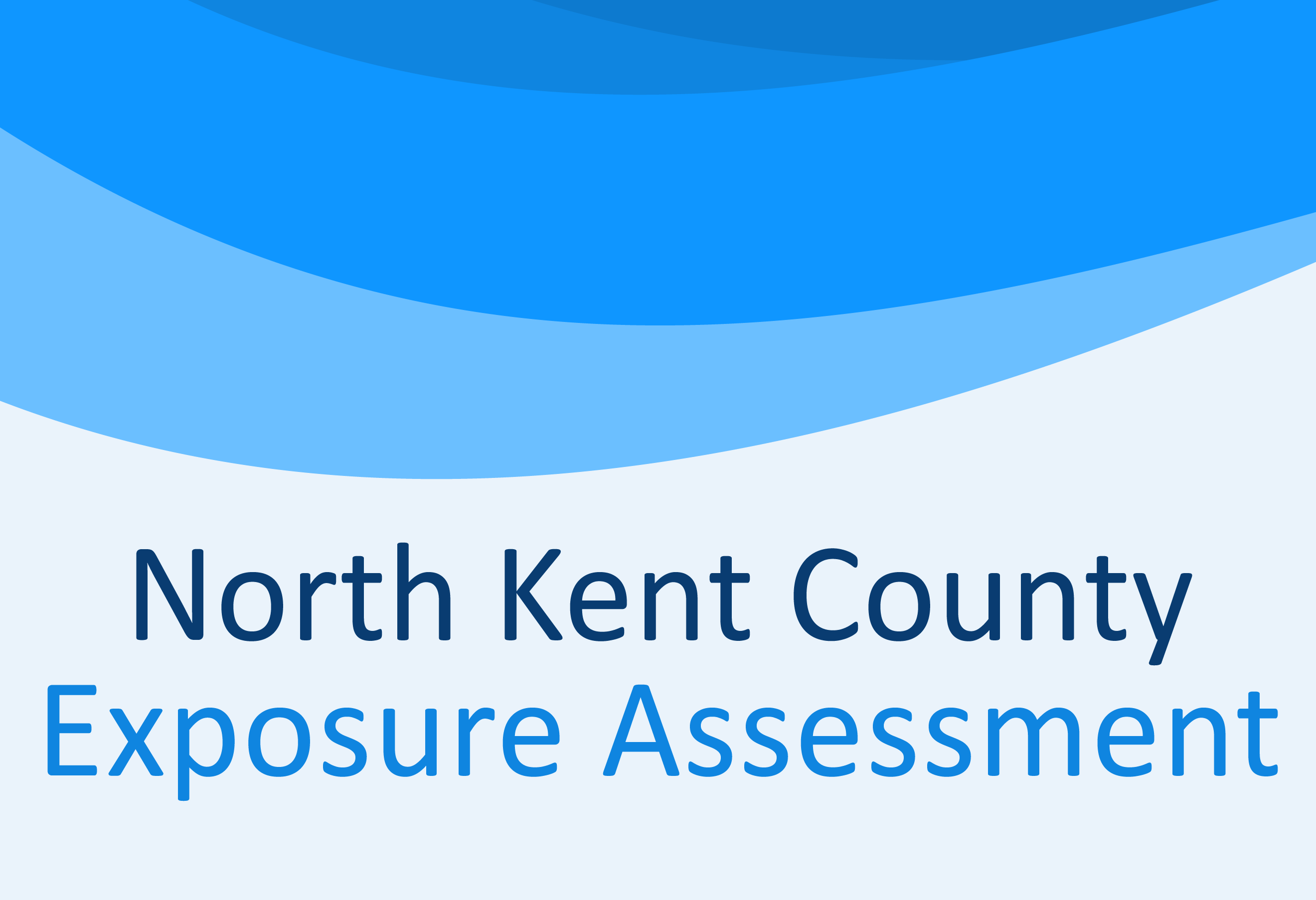 North Kent County Exposure Assessment (NKCEA) Logo Graphic (Words with decorative background)