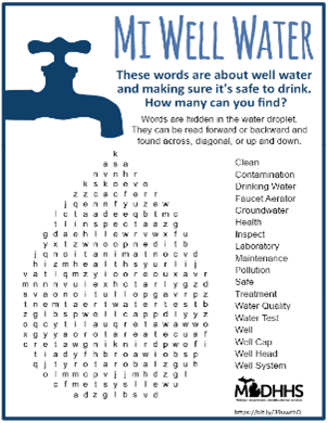 Mi Well Water Word Search Thumbnail - Click for PDF