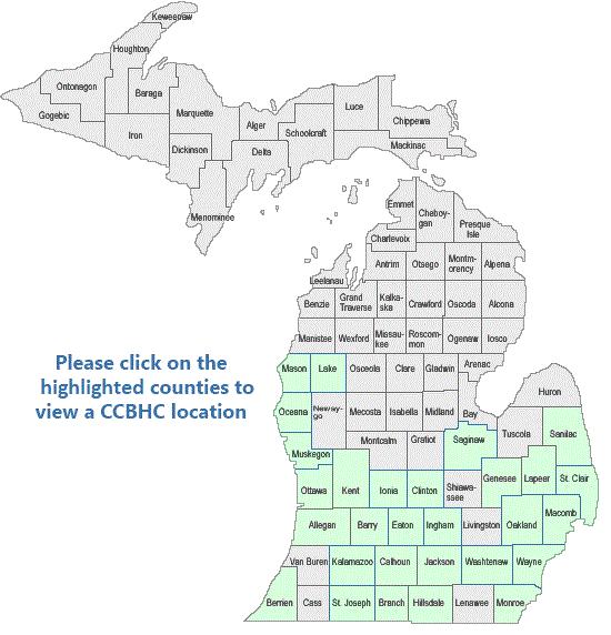 Map of Michigan Counties