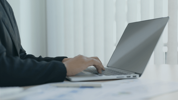 Person working on laptop