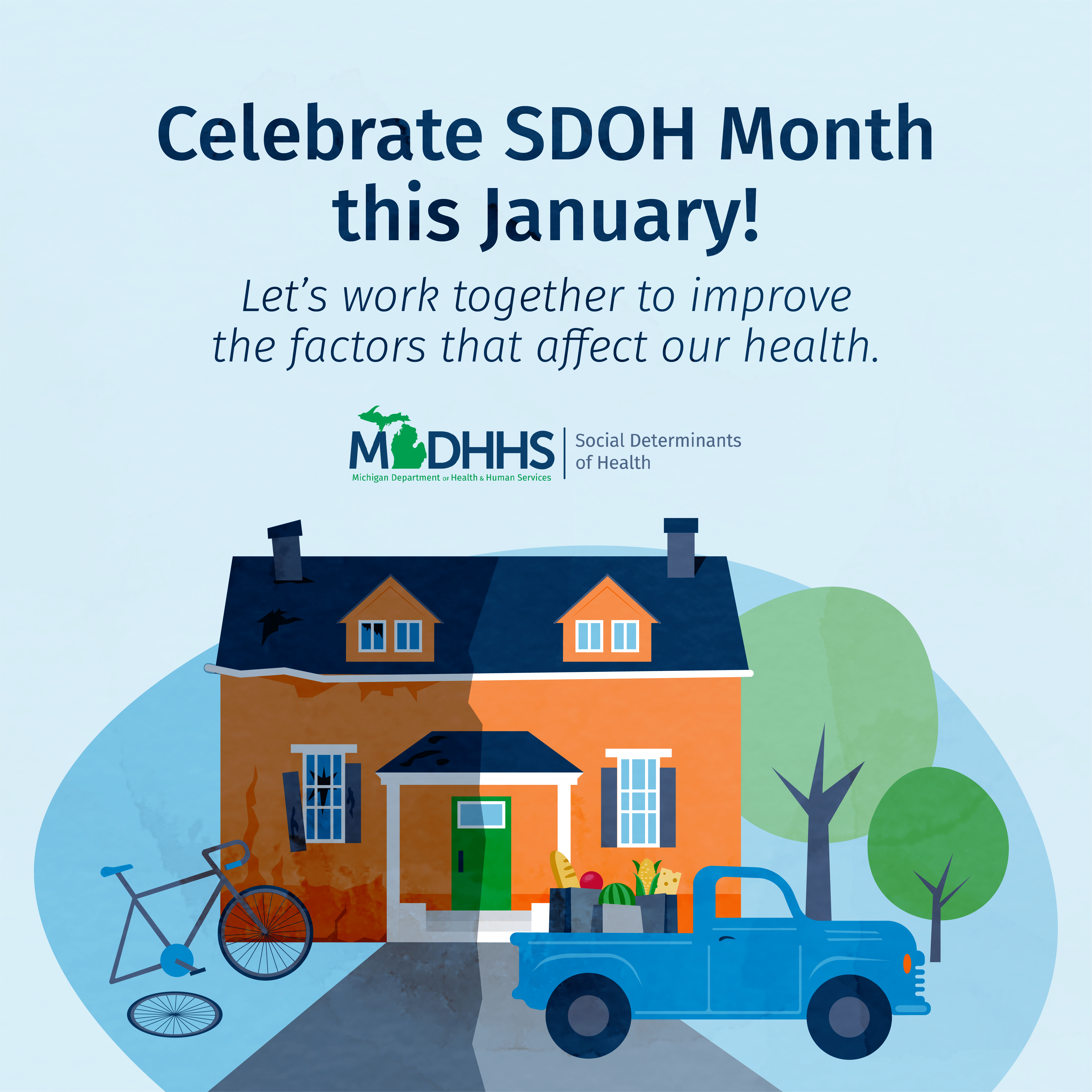Celebrate SDOH Month this January! Instagram Post