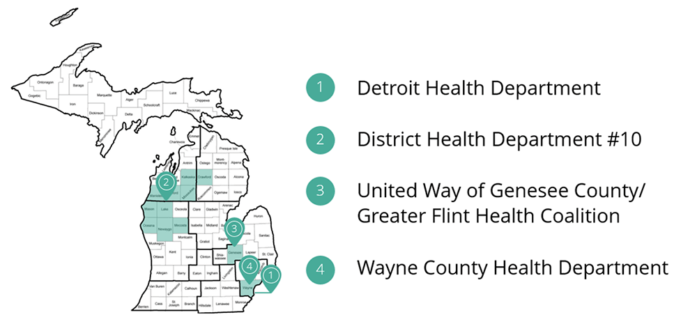 Map of SDOH Hub pilot cohort one sites
