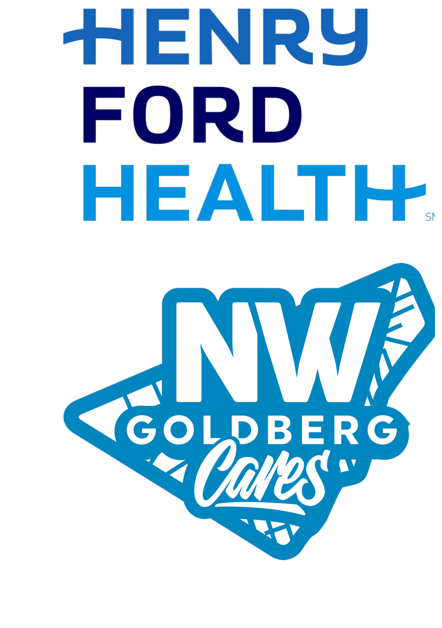 combined logos for Henry Ford Health System and NW Goldberg Cares