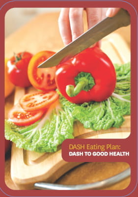 front of DASH Eating Plan brochure in English