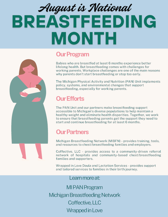 MDHHS Flyer: August 2025 is National Breastfeeding Month