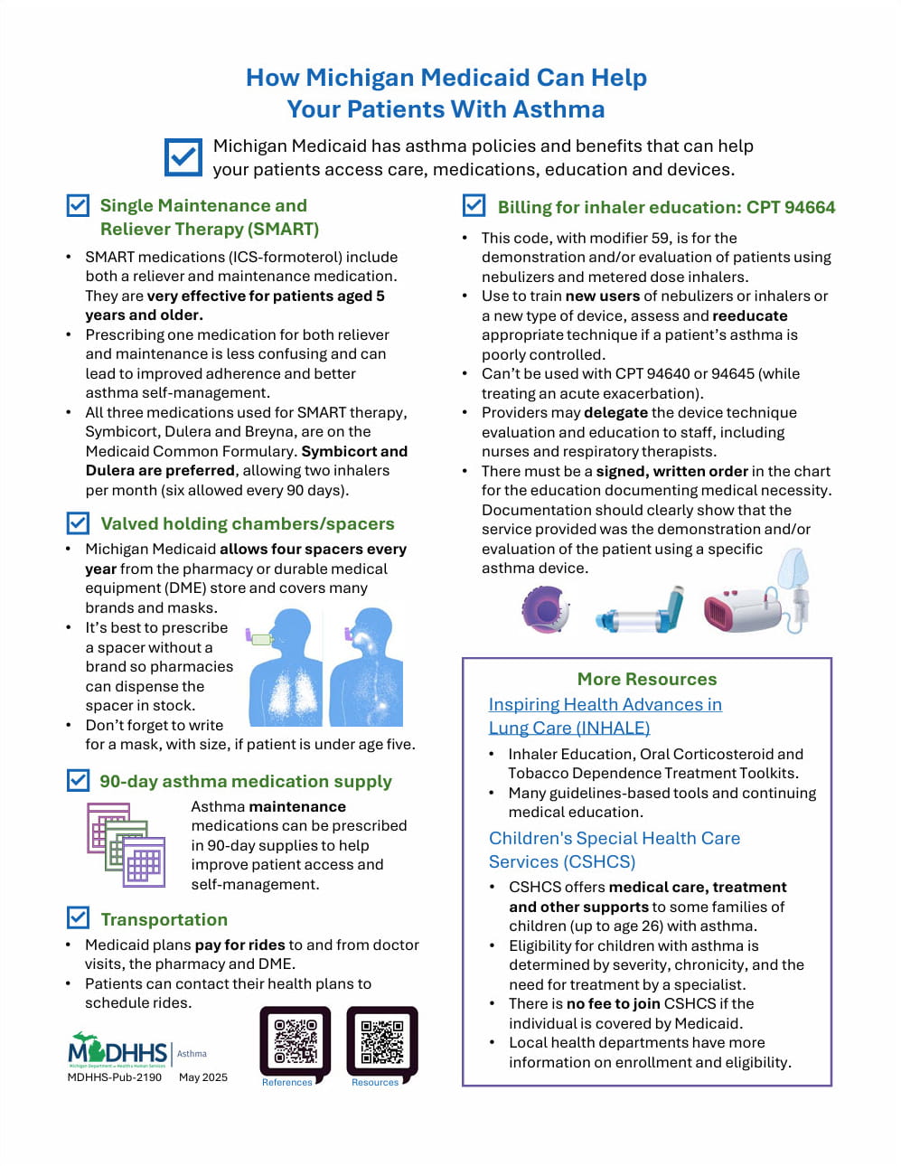 asthma Medicaid provider fact sheet