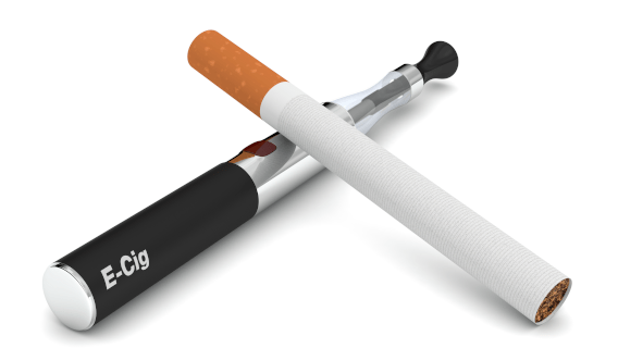 E-cigarette and a regular cigarette
