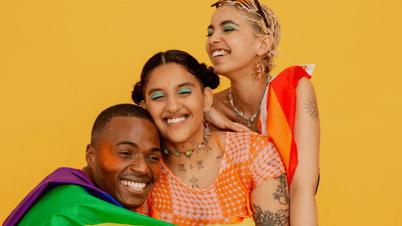 Group of people smiling
