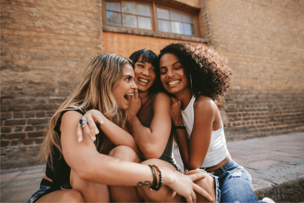 Group of people smiling