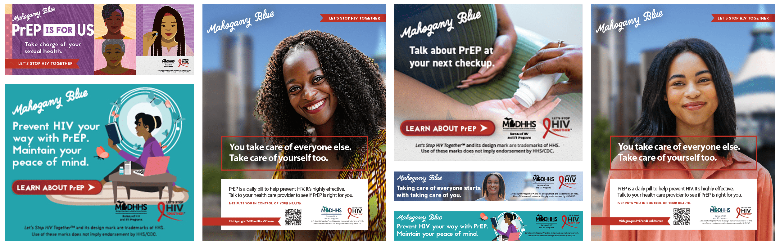 Mahogany Blue PrEP Campaign Materials