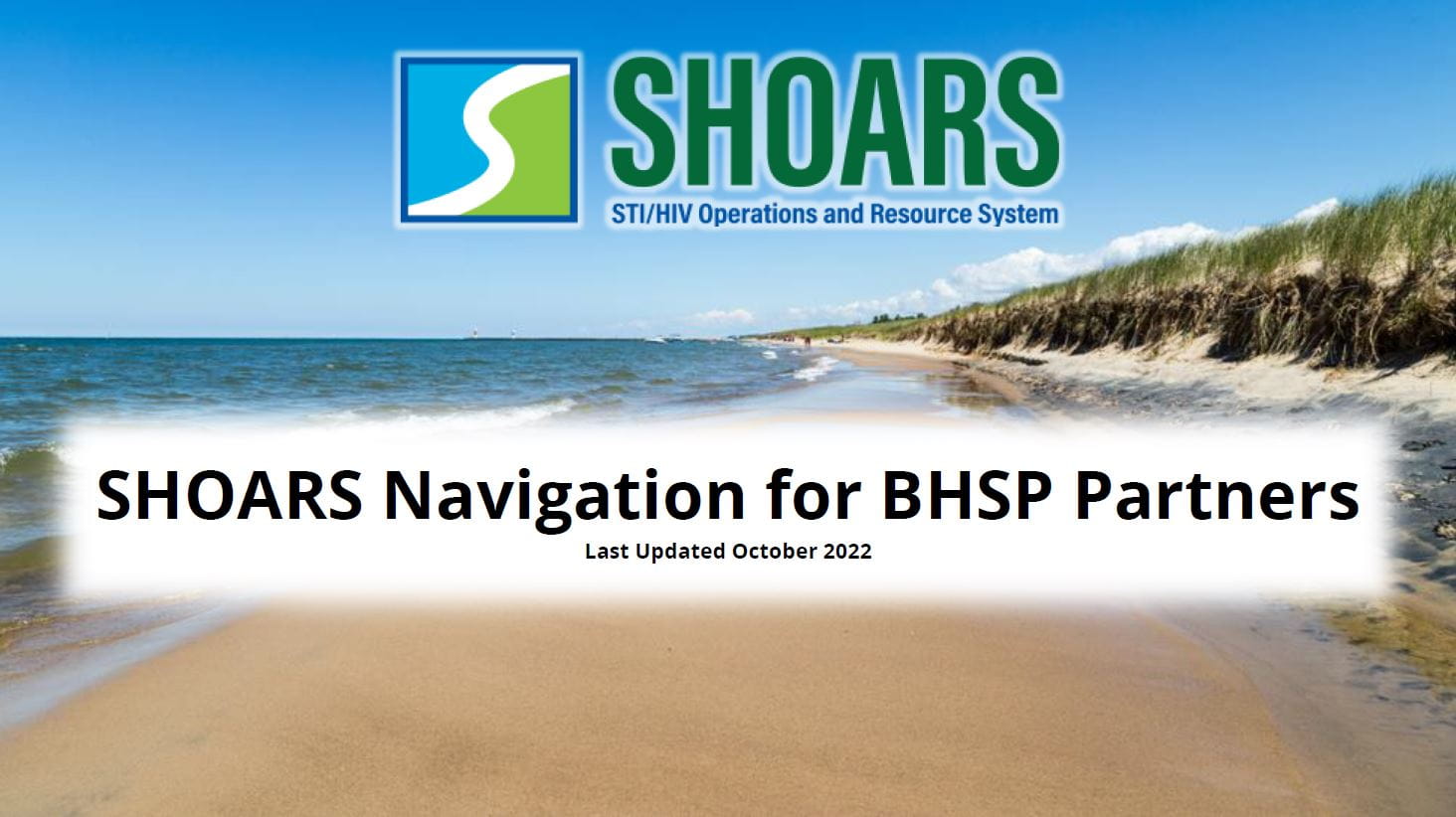 SHOARS Navigation for DHSP Partners Title Slide