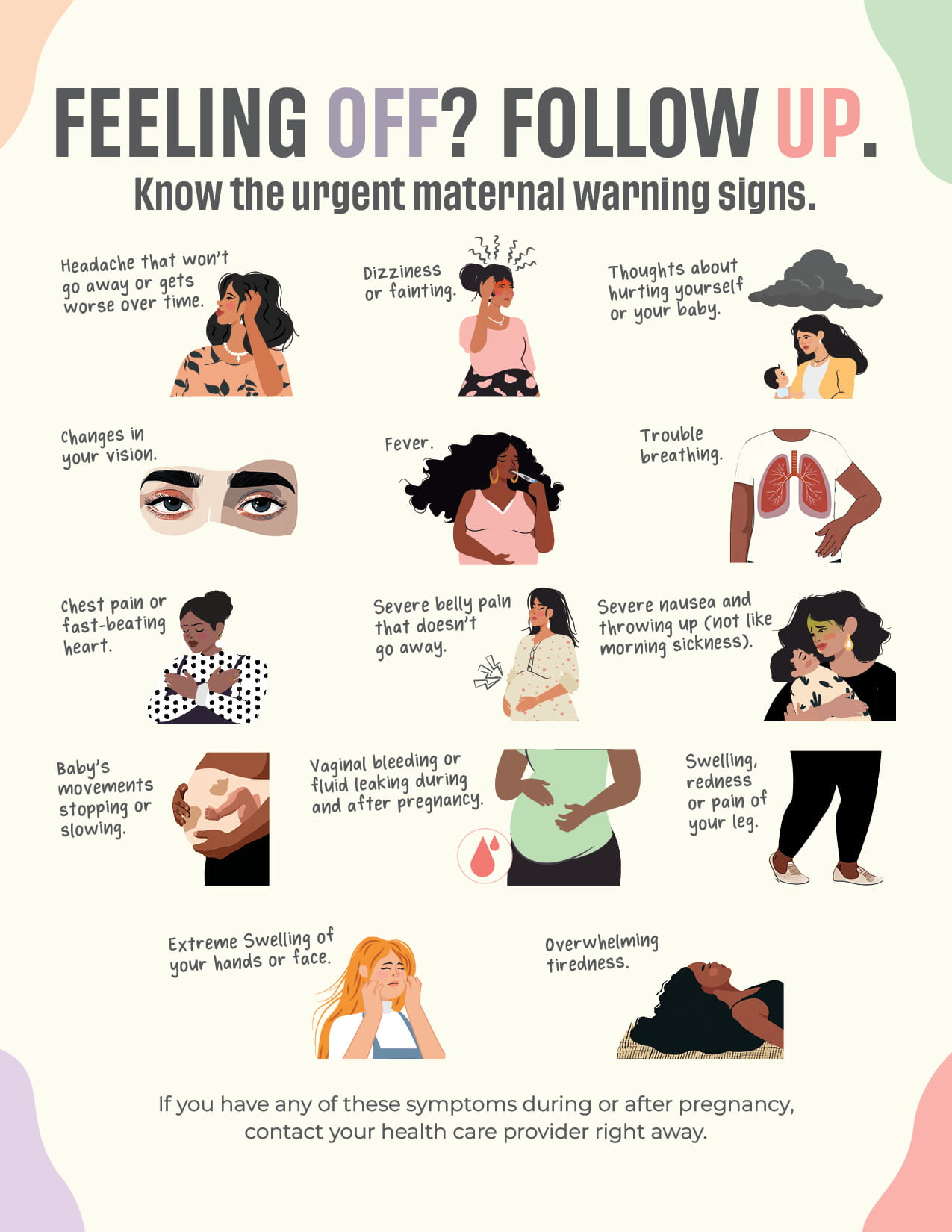 Urgent maternal warning signs fiyer