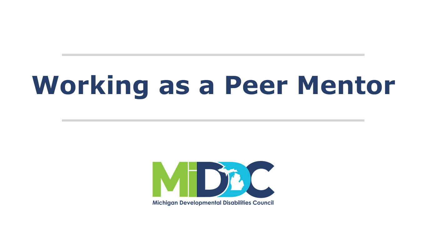 Logo for Working as a Peer Mentor