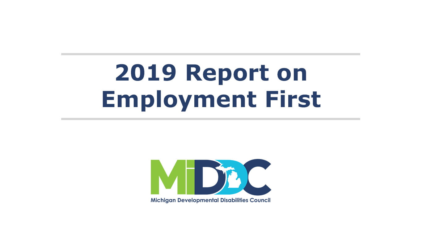 2019 Report on Employment First Logo
