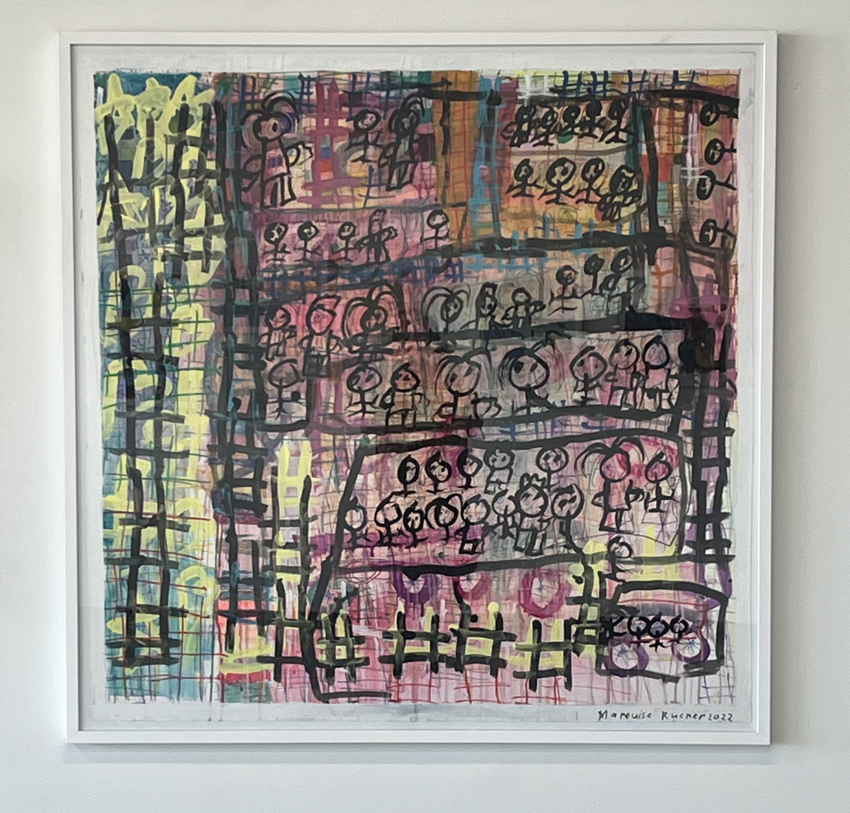 Artist: Marquise Rucker. Title of Artwork: Cedar Point. Artist Description: This a depiction of Cedar Point with all the roller coasters and rides and people. 