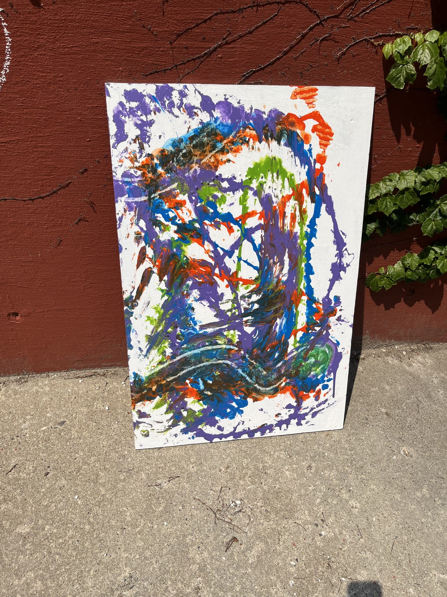 Artist: Emily Capper. Title of Artwork: Bubble Pop. Artist Description: I used bubble wrap and paint and popped the wrap creating unique designs.