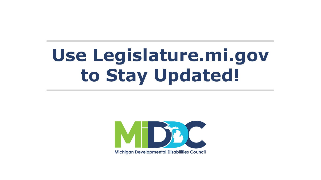 Logo for Stay Updated Michigan Legislature