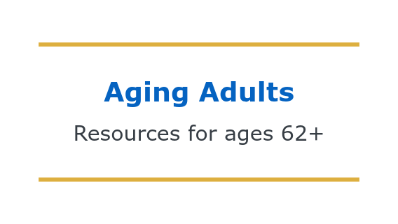Graphic for Aging Adults resources.