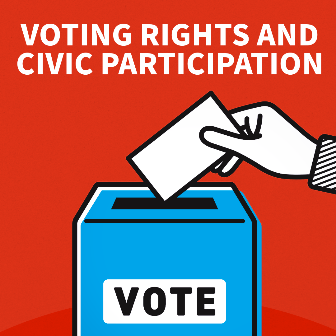 Voting Rights and Civic Participation Graphic