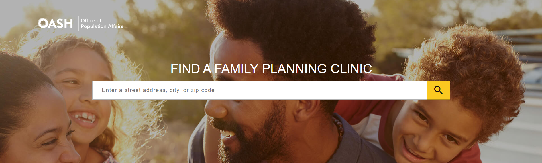 Find a family planning clinic Office of the Assistant Secretary for Health (OASH) Office of Population Affairs