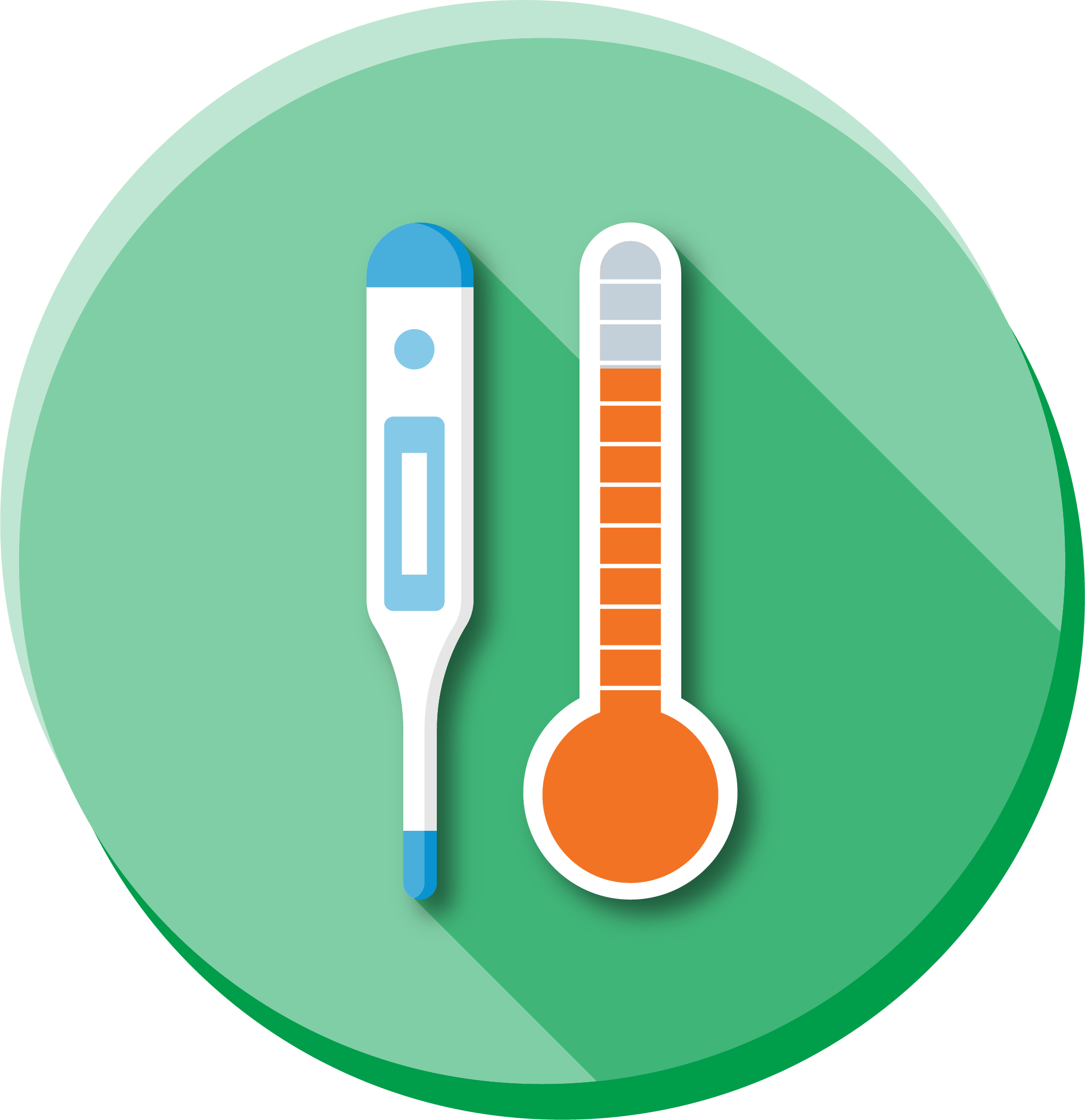 digital thermometer and mercury thermometer