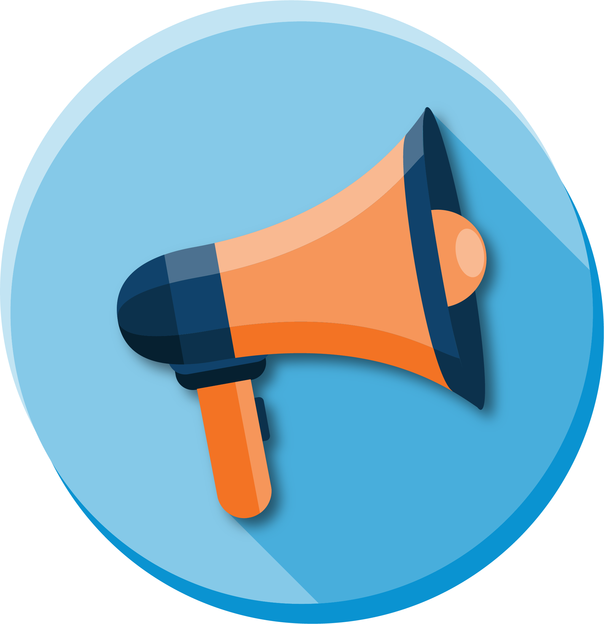 information for public orange bullhorn