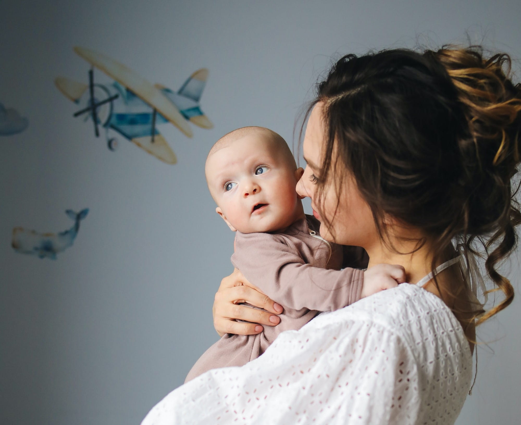 Person holding a baby