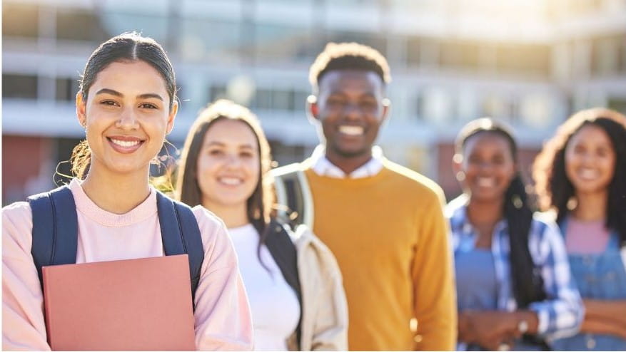 photo of diverse college students